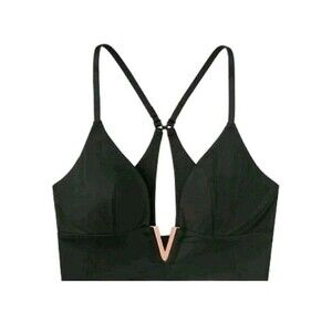 VS sexy illusion V hardware long line Bralette NEW size M black